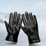Maxbell Waterproof Winter Gloves PU Leathe Outdoor Riding Gloves Windproof Elegant