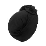 Maxbell Woman Head Turban Hat Head Wrap Soft Breathable Accessory Multifunction Black