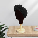 Maxbell Woman Head Turban Hat Head Wrap Soft Breathable Accessory Multifunction Black