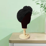 Maxbell Woman Head Turban Hat Head Wrap Soft Breathable Accessory Multifunction Black