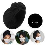 Maxbell Woman Head Turban Hat Head Wrap Soft Breathable Accessory Multifunction Black