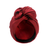 Maxbell Woman Head Turban Hat Head Wrap Soft Breathable Accessory Multifunction Dark Red