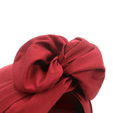 Maxbell Woman Head Turban Hat Head Wrap Soft Breathable Accessory Multifunction Dark Red