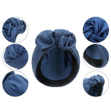 Maxbell Woman Head Turban Hat Head Wrap Soft Breathable Accessory Multifunction Blue