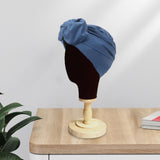 Maxbell Woman Head Turban Hat Head Wrap Soft Breathable Accessory Multifunction Blue