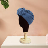 Maxbell Woman Head Turban Hat Head Wrap Soft Breathable Accessory Multifunction Blue