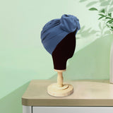 Maxbell Woman Head Turban Hat Head Wrap Soft Breathable Accessory Multifunction Blue