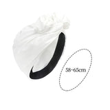 Maxbell Woman Head Turban Hat Head Wrap Soft Breathable Accessory Multifunction White