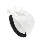 Maxbell Woman Head Turban Hat Head Wrap Soft Breathable Accessory Multifunction White