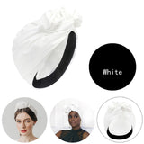 Maxbell Woman Head Turban Hat Head Wrap Soft Breathable Accessory Multifunction White