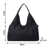 Maxbell Woman Shoulder Handbag Tote Large Capacity Storage Bag Lightweight Black