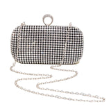 Maxbell Rhinestone Evening Bag with Detachable Chain Party Prom Bridal Purse Durable