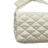 Maxbell Female Woman Casual Shoulder Bag Soft Quilted Fashion Strap Length 132cm White