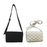 Maxbell Female Woman Casual Shoulder Bag Soft Quilted Fashion Strap Length 132cm White