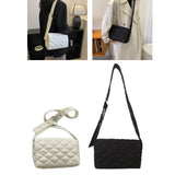 Maxbell Female Woman Casual Shoulder Bag Soft Quilted Fashion Strap Length 132cm White