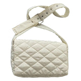 Maxbell Female Woman Casual Shoulder Bag Soft Quilted Fashion Strap Length 132cm White