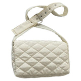 Maxbell Female Woman Casual Shoulder Bag Soft Quilted Fashion Strap Length 132cm White