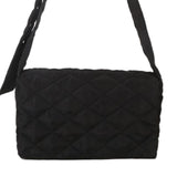Maxbell Female Woman Casual Shoulder Bag Soft Quilted Fashion Strap Length 132cm Black