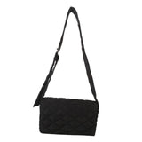 Maxbell Female Woman Casual Shoulder Bag Soft Quilted Fashion Strap Length 132cm Black