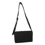 Maxbell Female Woman Casual Shoulder Bag Soft Quilted Fashion Strap Length 132cm Black