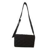 Maxbell Female Woman Casual Shoulder Bag Soft Quilted Fashion Strap Length 132cm Black