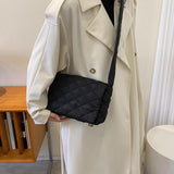 Maxbell Female Woman Casual Shoulder Bag Soft Quilted Fashion Strap Length 132cm Black