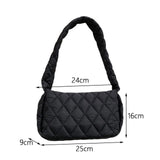 Maxbell Trendy Shoulder Bag Classic Warm Underarm Bag Women Lightweight for Party Black