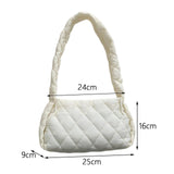 Maxbell Trendy Shoulder Bag Classic Warm Underarm Bag Women Lightweight for Party White