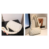 Maxbell Trendy Shoulder Bag Classic Warm Underarm Bag Women Lightweight for Party White