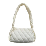 Maxbell Trendy Shoulder Bag Classic Warm Underarm Bag Women Lightweight for Party White