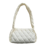 Maxbell Trendy Shoulder Bag Classic Warm Underarm Bag Women Lightweight for Party White