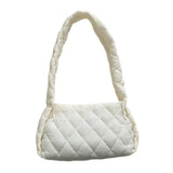 Maxbell Trendy Shoulder Bag Classic Warm Underarm Bag Women Lightweight for Party White