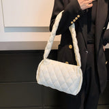 Maxbell Trendy Shoulder Bag Classic Warm Underarm Bag Women Lightweight for Party White
