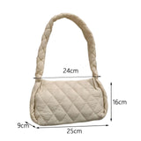 Maxbell Trendy Shoulder Bag Classic Warm Underarm Bag Women Lightweight for Party Beige