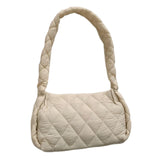 Maxbell Trendy Shoulder Bag Classic Warm Underarm Bag Women Lightweight for Party Beige