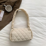 Maxbell Trendy Shoulder Bag Classic Warm Underarm Bag Women Lightweight for Party Beige