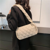 Maxbell Trendy Shoulder Bag Classic Warm Underarm Bag Women Lightweight for Party Beige