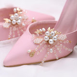 Maxbell 2Pcs Bridal Shoe Clips Charms DIY Accessories for Banquet Sandals Flats