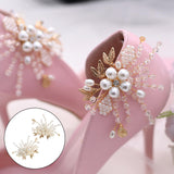 Maxbell 2Pcs Bridal Shoe Clips Charms DIY Accessories for Banquet Sandals Flats