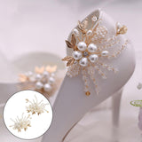 Maxbell 2Pcs Bridal Shoe Clips Charms DIY Accessories for Banquet Sandals Flats