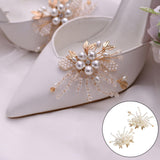Maxbell 2Pcs Bridal Shoe Clips Charms DIY Accessories for Banquet Sandals Flats