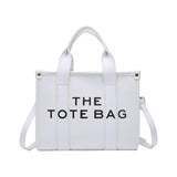Maxbell Girls Woman Tote Top Handle Shoulder Bag PU Leather Adjustable Strap Stylish White