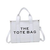 Maxbell Girls Woman Tote Top Handle Shoulder Bag PU Leather Adjustable Strap Stylish White