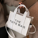 Maxbell Girls Woman Tote Top Handle Shoulder Bag PU Leather Adjustable Strap Stylish White