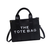 Maxbell Girls Woman Tote Top Handle Shoulder Bag PU Leather Adjustable Strap Stylish Black