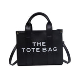 Maxbell Girls Woman Tote Top Handle Shoulder Bag PU Leather Adjustable Strap Stylish Black
