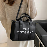 Maxbell Girls Woman Tote Top Handle Shoulder Bag PU Leather Adjustable Strap Stylish Black