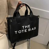 Maxbell Girls Woman Tote Top Handle Shoulder Bag PU Leather Adjustable Strap Stylish Black