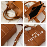 Maxbell Girls Woman Tote Top Handle Shoulder Bag PU Leather Adjustable Strap Stylish Brown
