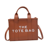 Maxbell Girls Woman Tote Top Handle Shoulder Bag PU Leather Adjustable Strap Stylish Brown